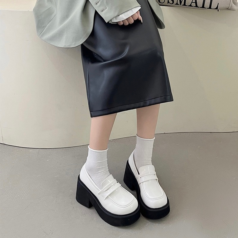 GIÀY LƯỜI O51 ĐẾ CAO 7CM PHONG CÁCH RETRO