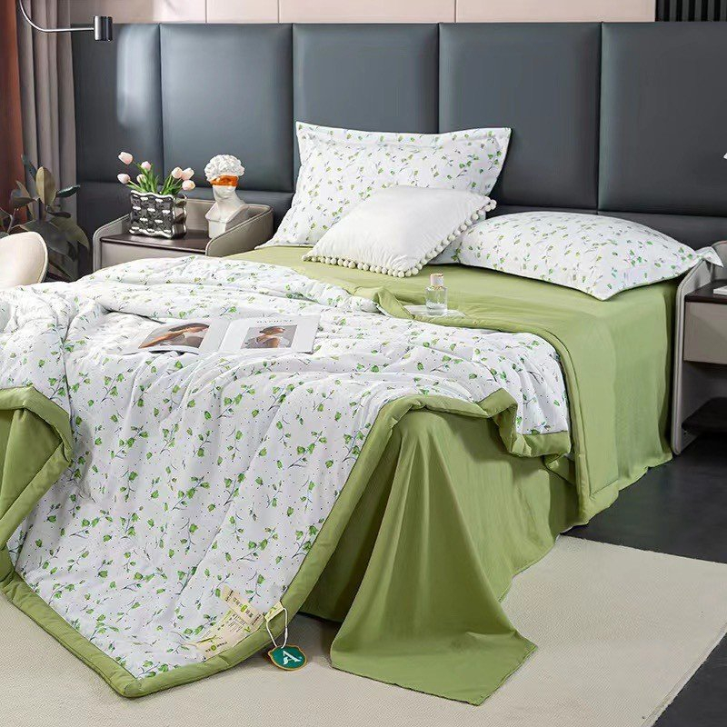 Bộ chăn ga gối Cotton đũi MD.DECOR - Bedding họa tiết dễ thương mềm mát cao cấp Drap bọc nệm nhiều kích thước m4 M6 M8