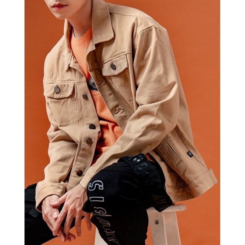 Áo khoác kaki 2HAND UNDERGROUND unisex nam nữ from rộng, over size, 2hand, street style, basic, chống nắng, local brand.