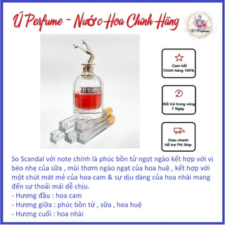 Nước hoa nữ Jean Paul So Scandal EDP ( nước hoa chiết ) -  ngọt ngào, nữ tính, bám siêu dai - Chính hãng