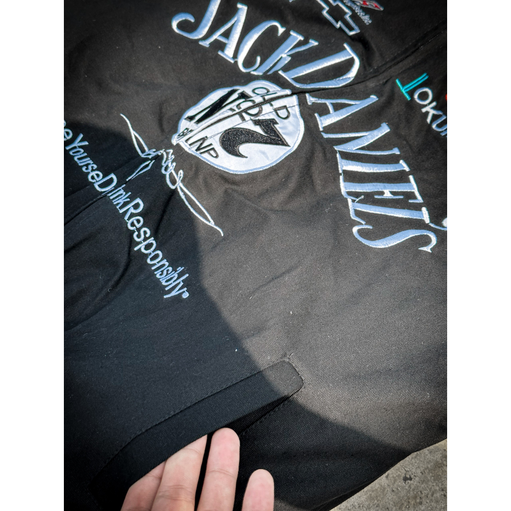 Áo khoác JackDaniels Racing Jacket 3 Lớp thêu có lót bông Hàng có sẳn