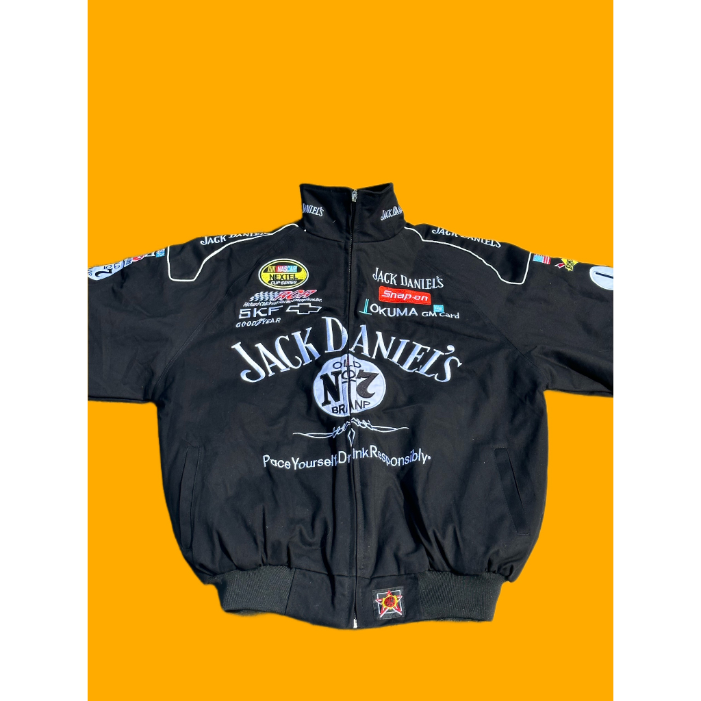 Áo khoác JackDaniels Racing Jacket 3 Lớp thêu có lót bông Hàng có sẳn