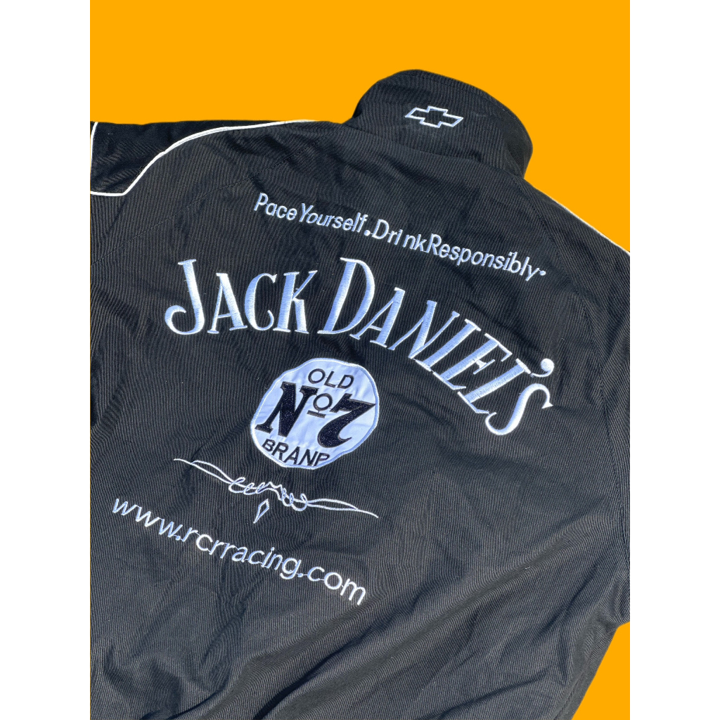 Áo khoác JackDaniels Racing Jacket 3 Lớp thêu có lót bông Hàng có sẳn