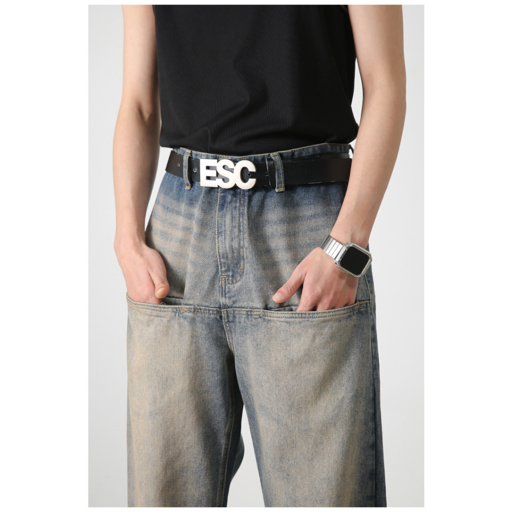 Quần jean ống rộng DUSTYSTUDIO thiết kế túi trước đùi