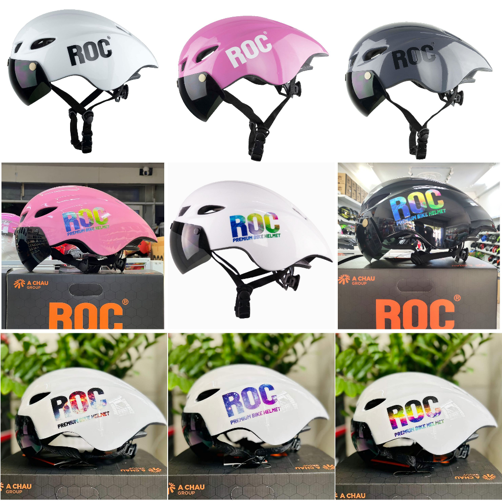 [ROC HELMET] Nón bảo hiểm xe đạp thể thao ROYAL MD16 ROC R16 R18 Mũ bảo hiểm thể thao xe đạp có kính - đuôi nhọn POC01