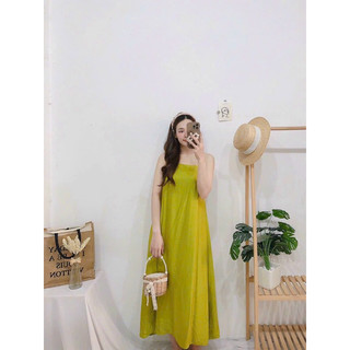 đầm suông yếm hở lưng