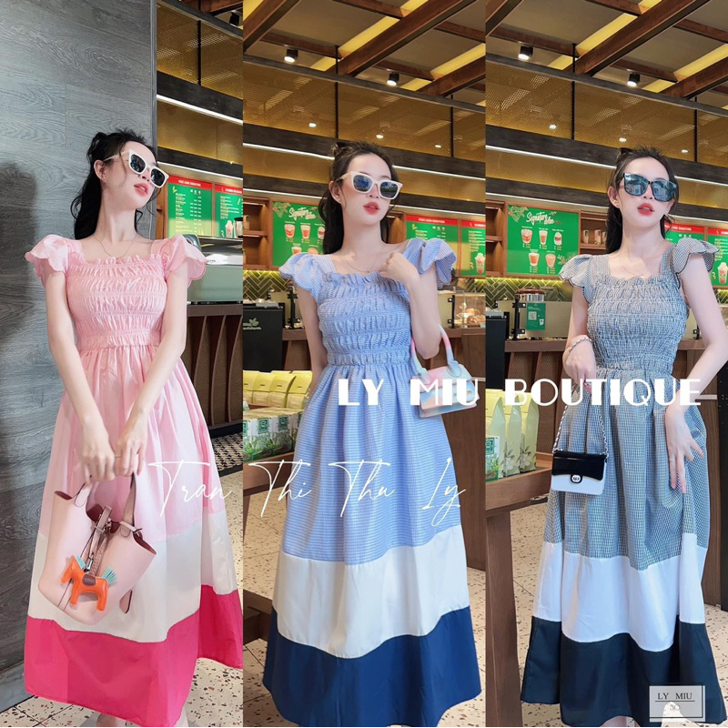 Váy maxi tay cánh tiên dáng dài 3 màu để chọn (kèm ảnh thật cận chất)