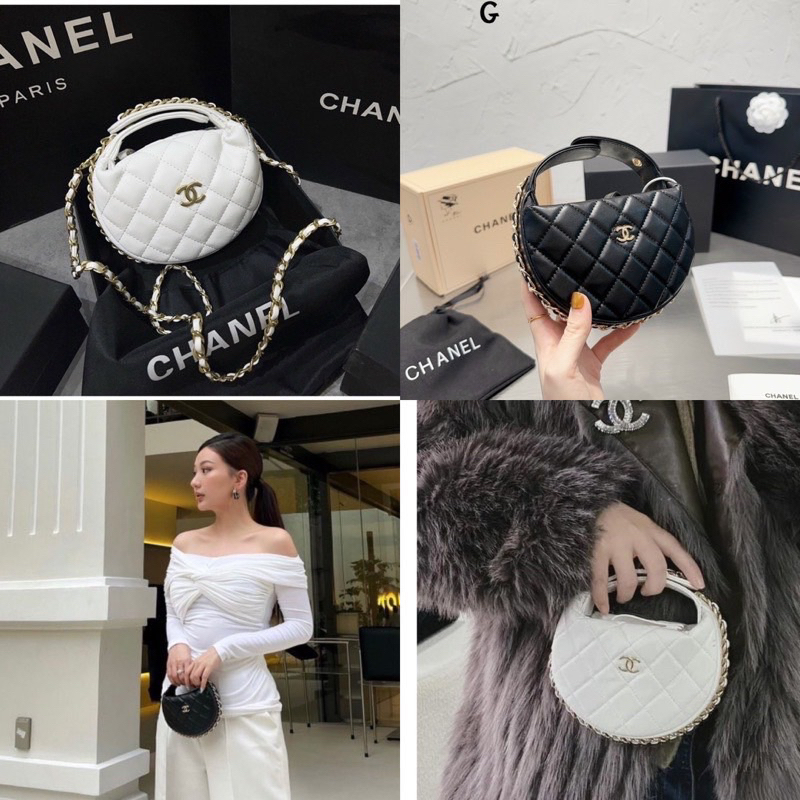 Túi chà neeo dáng bầu bản đẹp da sần full hộp chuẩn sịn