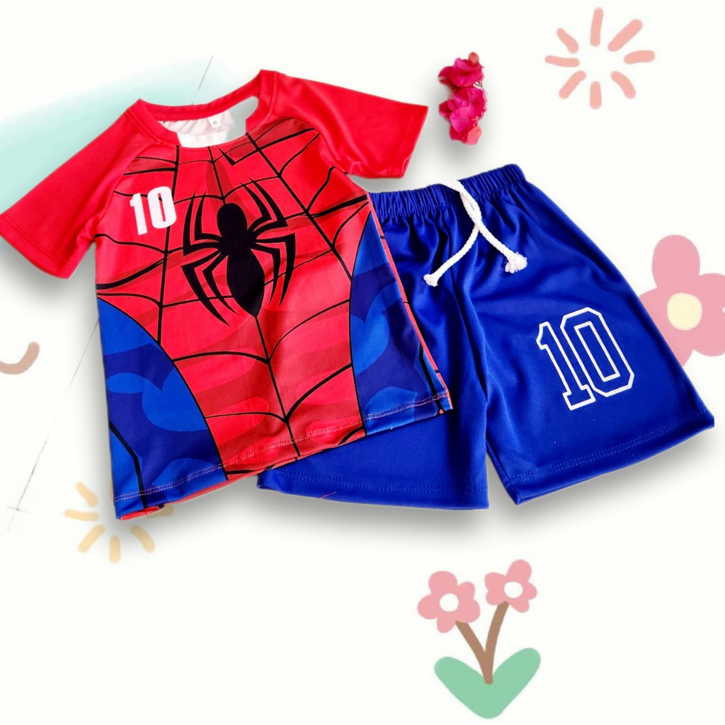Quần áo siêu nhân nhện cho bé trai  quần áo thể thao cho bé trai 3 tuổi