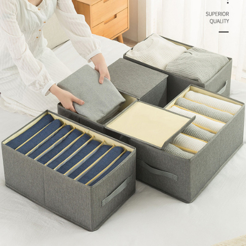 Hộp vải đựng quần áo 9 12 ngăn có nắp giỏ túi đựng quần áo chia ngăn đựng sơ mi đồ lót đa năng tiện lợi KICHINO