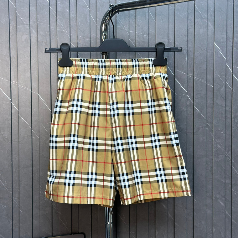 Quần short, ngố, đùi, cộc gió Burberry kẻ sọc vàng LA 1-1 on web