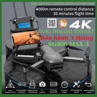 Flycam zll sg906 max 3 - 4k gimbal 3 trục - cảm biến va chạm 3 chiều - 4km 500m - chính hãng bh3t