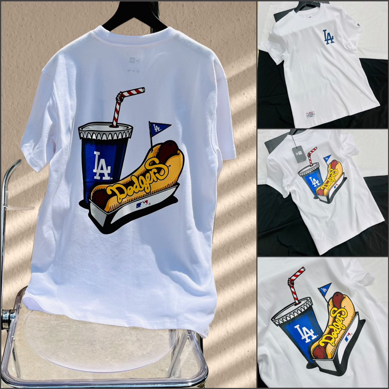 Áo Thun New Era Hotdog LA Dodgers White * 12715376 - New Era Chính Hãng Full Tem Tag