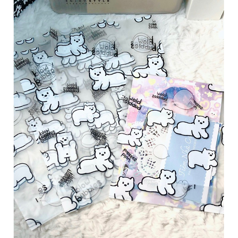 Túi gấu Cute Đựng Poscard, Card