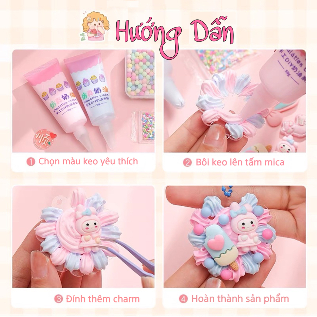 Combo 10 Móc Khoá Acrylic Nhiều Hình Dáng Màu Sắc Thoả Sức Sáng Tạo