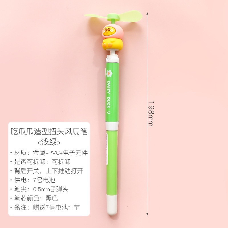 Bút Kết Hợp Quạt Làm Mát Mẫu Gấu Dâu Lotso, Mẫu Thú Siêu Cute