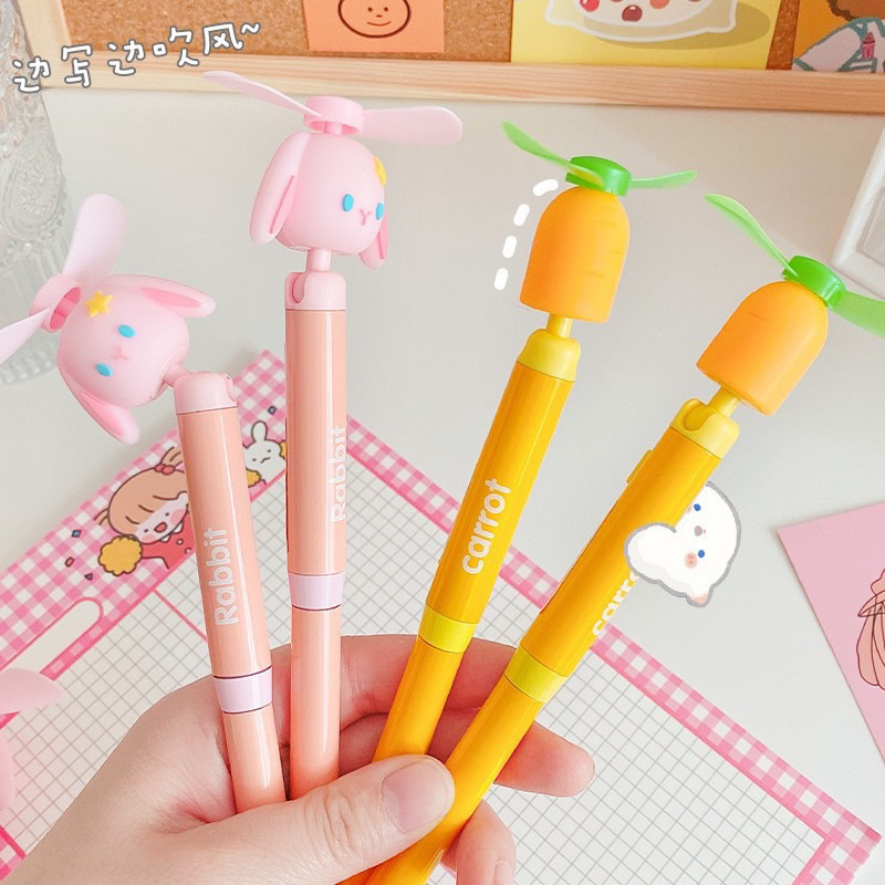 Bút Kết Hợp Quạt Làm Mát Mẫu Gấu Dâu Lotso, Mẫu Thú Siêu Cute