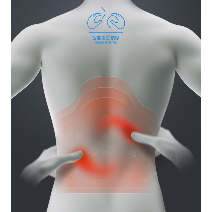 Đệm Tựa Massage Con Lăn + Hồng Ngoại, 4 Động Cơ, Cao Su Non Thư Giãn dùng cho ÔTô-Văn Phòng, Giảm Đau Mỏi Khi Ngồi Lâu