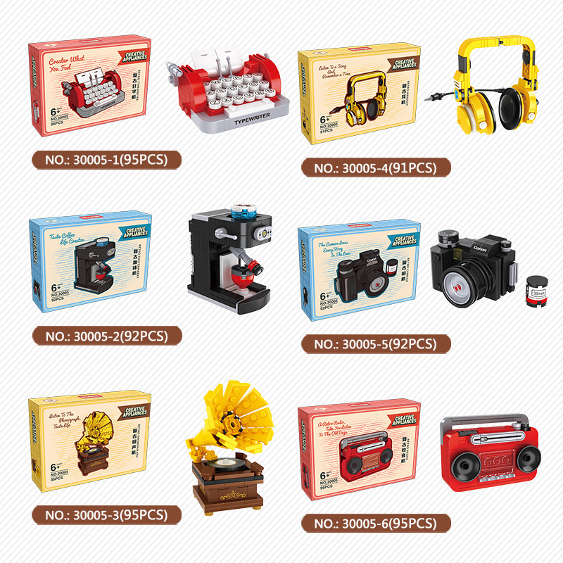 Đồ chơi xếp hình Legogi ĐỒ DÙNG GIA DỤNG RETRO cổ điển 30005 Legogihn mô hình lắp ghép trang trí quà tặng sinh nhật