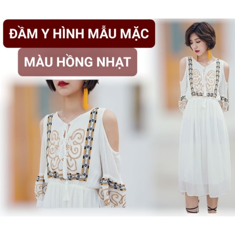 , rớt vai tay lồng đèn, voan dún có lót, màu hồng nhạt, mới 90%, freesize, #2hand, 2186