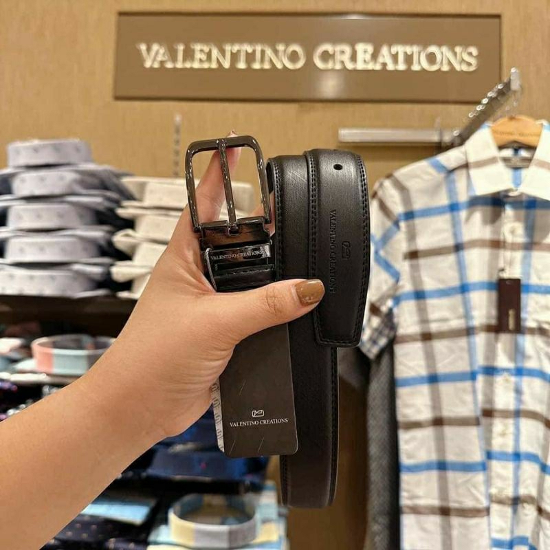 Thắt lưng xỏ lỗ, dây nịt dây lưng da gài lỗ Valentino Creations