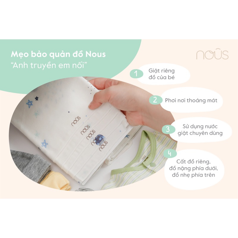 [NU KIDS] ba lỗ cho bé trai bé gái hãng Nous