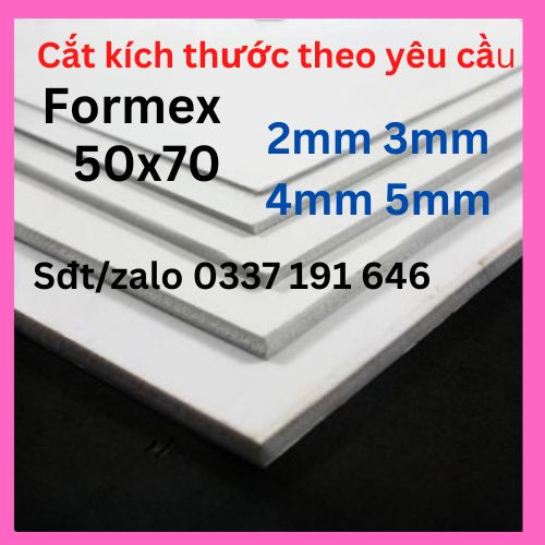 Bìa mô hình - 50x70cm 2mm 3mm 4mm 5mm (Bìa làm handmade, Formex 2li 3li 4li, Fomex 2ly 3ly 4ly, Fomic)