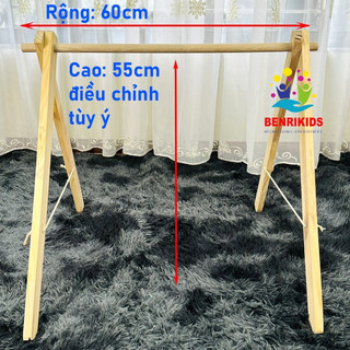 Kệ Gỗ Chữ A Cho Bé Sơ Sinh Treo Đồ Cho Bé Vận Động