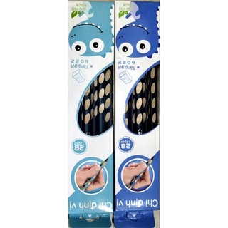 Hộp 12 chiếc chì định vị có tẩy kèm gọt