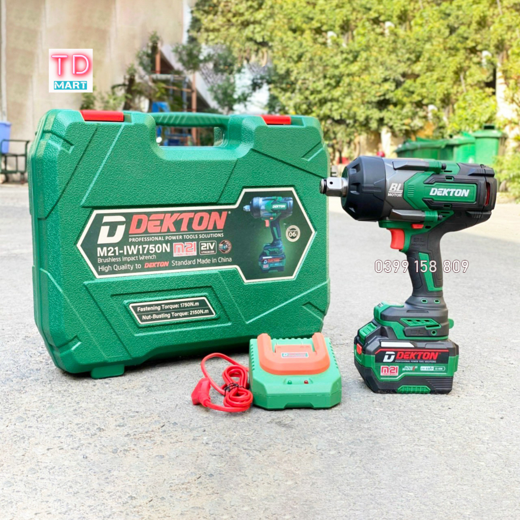 Máy Siết Bulong Dekton M21-IW1750N Lực Siết 1750N.m - Đầu Khẩu 3/4 Inch - Chân Pin Phổ Thông