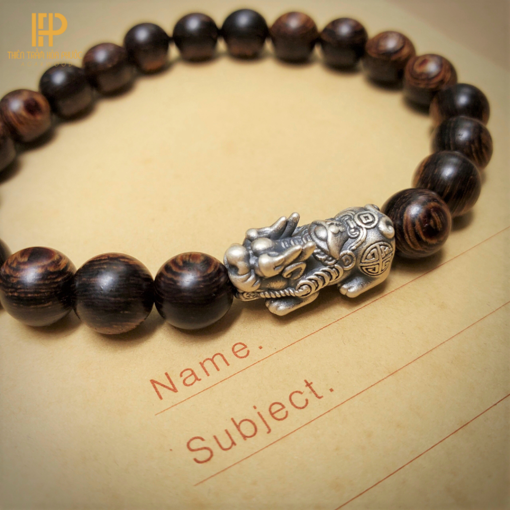 Vòng Tay Trầm Hương Sánh Chìm Tùy Hưu - Trầm Hương Thiên Trầm Hòa Phước Size 8mm