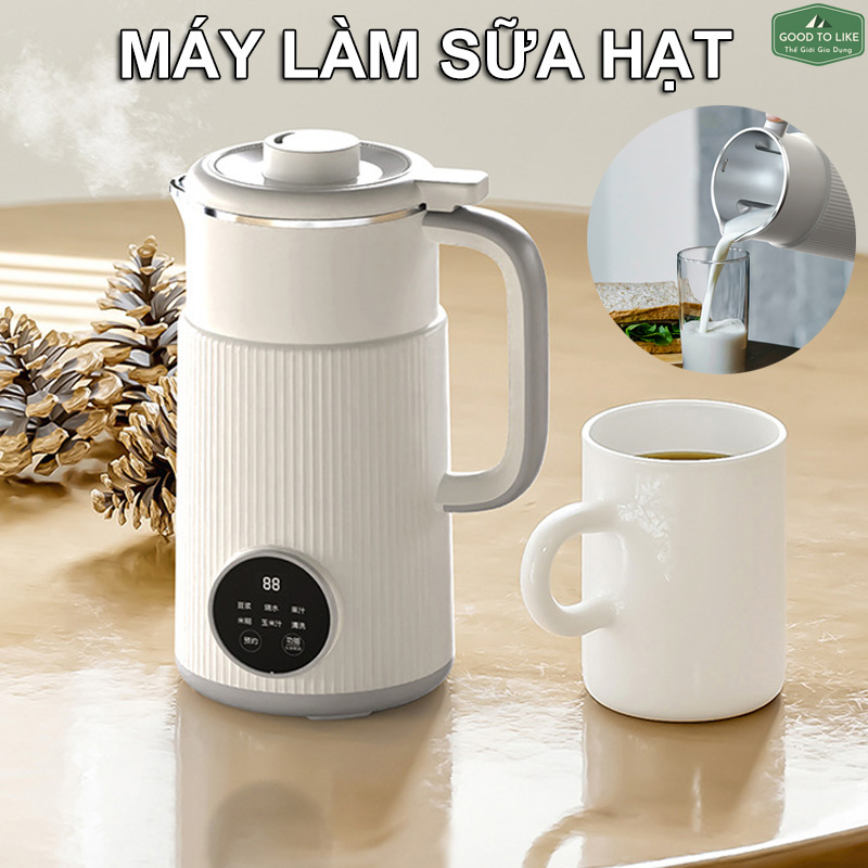 Máy Làm Sữa Hạt Lõi Gốm Domeng,Máy Đa Năng Làm Sữa Đậu Nành,Nấu Cháo Chậm 800ml.Máy Xay Nấu Đa Năng 