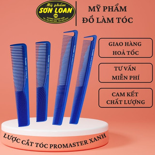 Lược cắt tóc Promaster xanh,chất liệu nhựa chịu nhiệt , Lược cắt tóc nam , nữ