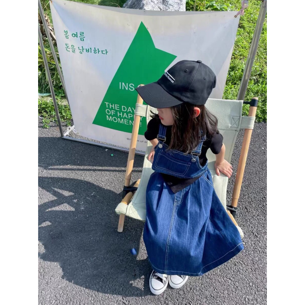 Set Váy Đầm Jean / Bò Bé Gái Ba Chi Tiết Violet Dresser