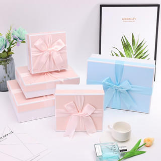 Hộp Đựng Quà Sinh Nhật Kèm Túi SAHA Sang Trọng Màu Hồng, Xanh Pastel Nhiều Size Hộp Lớn Nhỏ