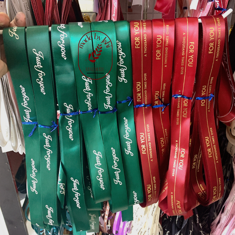 Dây ruy băng trăng trí bản 2,5cm B Foryou