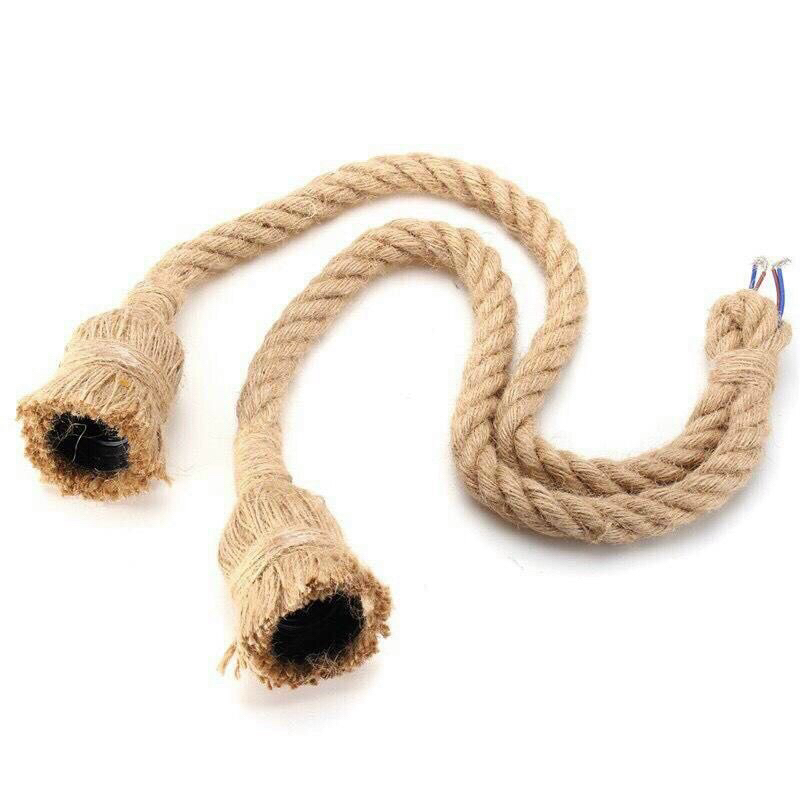 Bộ Đèn Thả Dây Thừng đui đèn E27 trang trí shop quán cafe