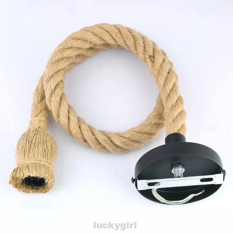 Bộ Đèn Thả Dây Thừng đui đèn E27 trang trí shop quán cafe