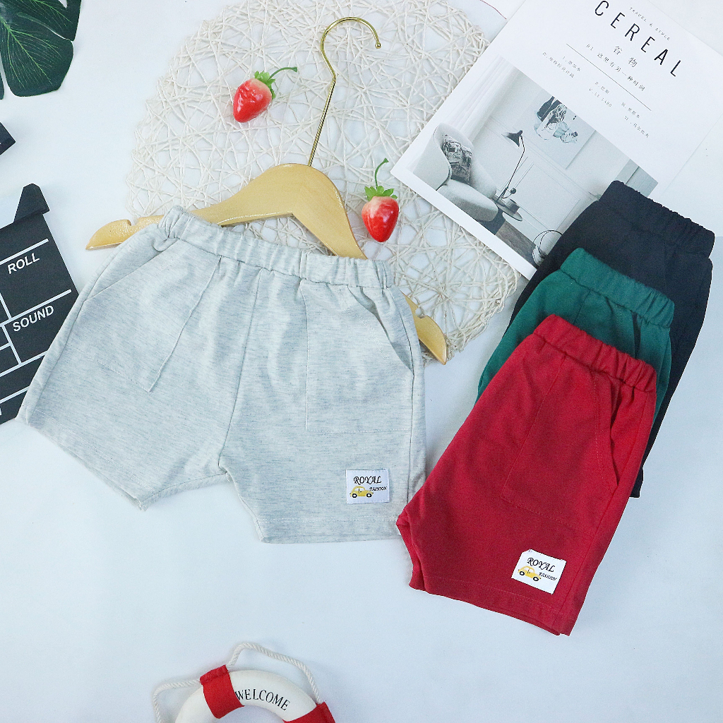 Quần thun cotton logo xe cho Bé trai và gái 9-25kg