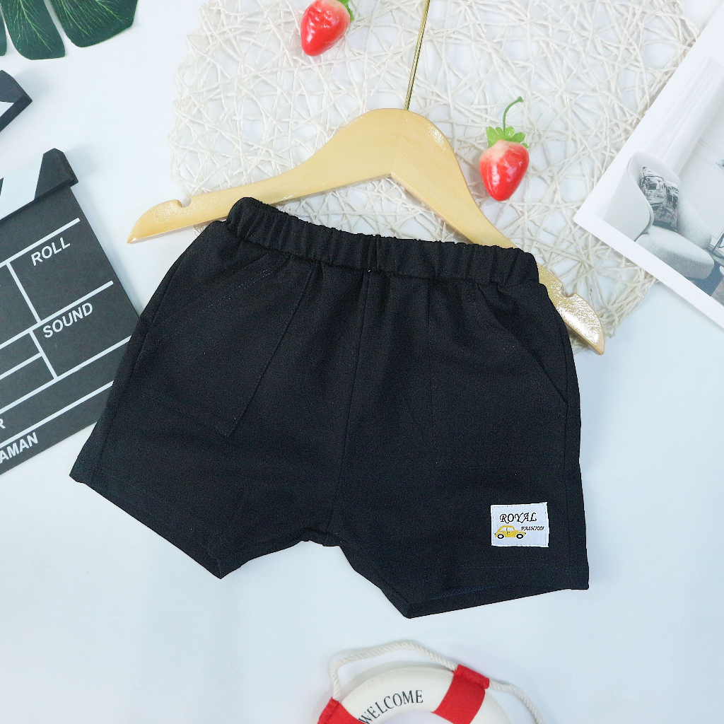 Quần thun cotton logo xe cho Bé trai và gái 9-25kg