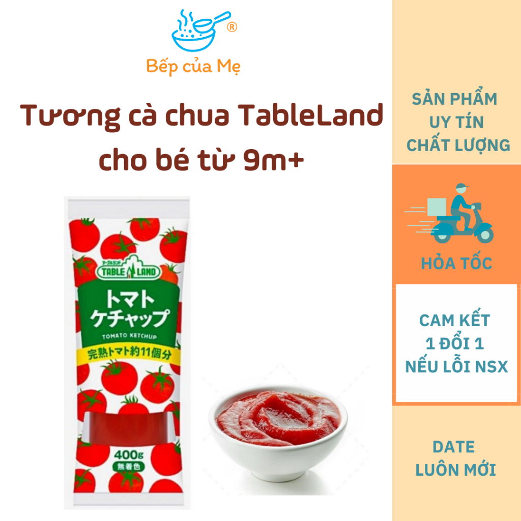 Tương cà chua thơm, chua nhẹ cho bé từ 12m+ Tableland, Sốt cà chua của Nhật, Shop Bếp Của Mẹ