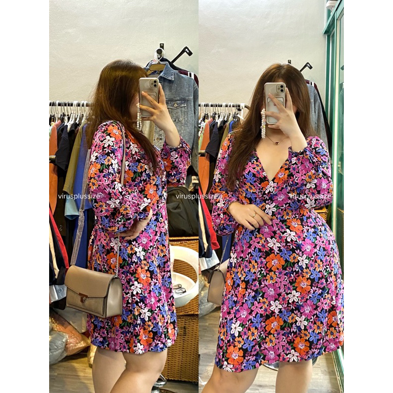 Đầm hoa dorothy cổ V bigsize summer xuất xịn