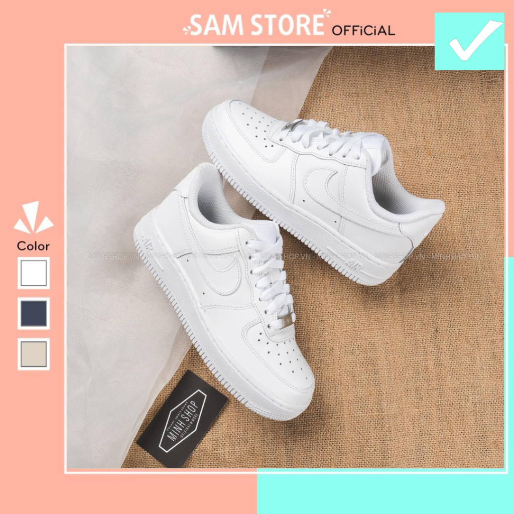Giày Nike Trắng Nam Nữ,Giày Nike Trắng Phong Cách Thời Trang Dành Cho Nam Và Nữ Full Box Bill Bản Đẹp
