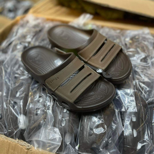 Dép quai ngang Cross Yukon Mesa Slide nam  màu nâu nhựa đúc nguyên đôi phối da