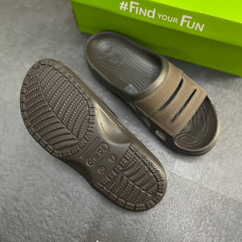 Dép quai ngang Cross Yukon Mesa Slide nam  màu nâu nhựa đúc nguyên đôi phối da