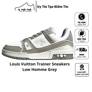 Giày thể thao LV xám trắng. Giày Louis vuitton trainer xám cao cấp size 36-43