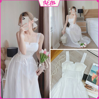 Đầm dự tiệc - Váy 2 dây xẻ ngực có mút ngực dáng xòe lên dáng cực xinh cho các nàng NEM Store102