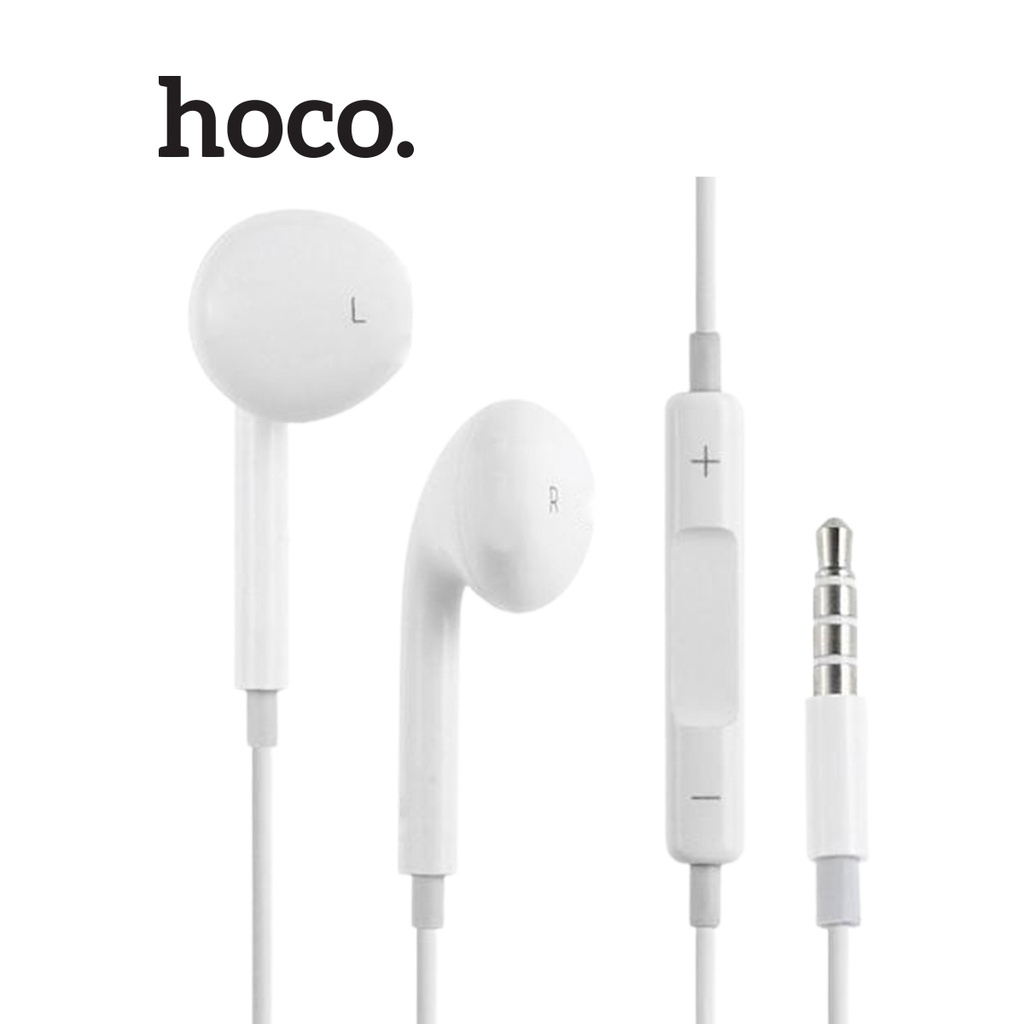 Hoco Chính Hãng - Tai nghe jack 3.5mm Hoco M1 dây TPE siêu bền kèm Mic đàm thoại,tương thích nhiều thiết bị, dài 1.2M