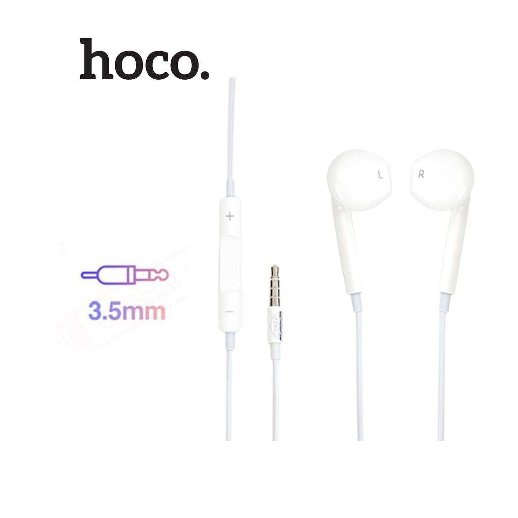 Hoco Chính Hãng - Tai nghe jack 3.5mm Hoco M1 dây TPE siêu bền kèm Mic đàm thoại,tương thích nhiều thiết bị, dài 1.2M