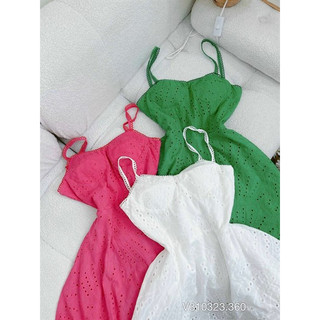 Váy hai dây mùa hè váy đi biển váy maxi hàng quảng châu